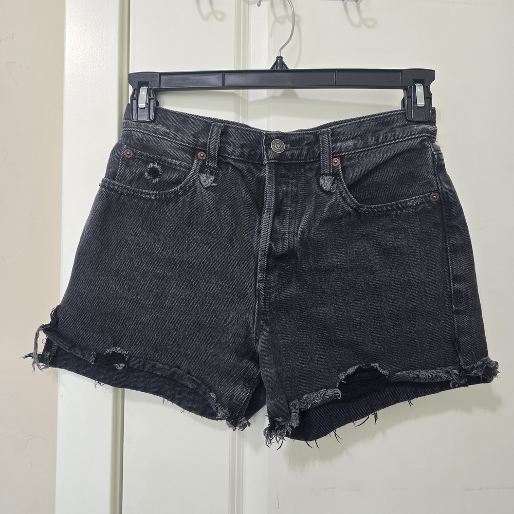 We The Free Faded Black Distressed Jean Shorts